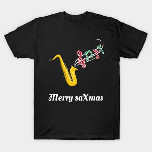 Christmas Saxophone Player Pajama Shirt Jazz Music Costume T-Shirt T-Shirt